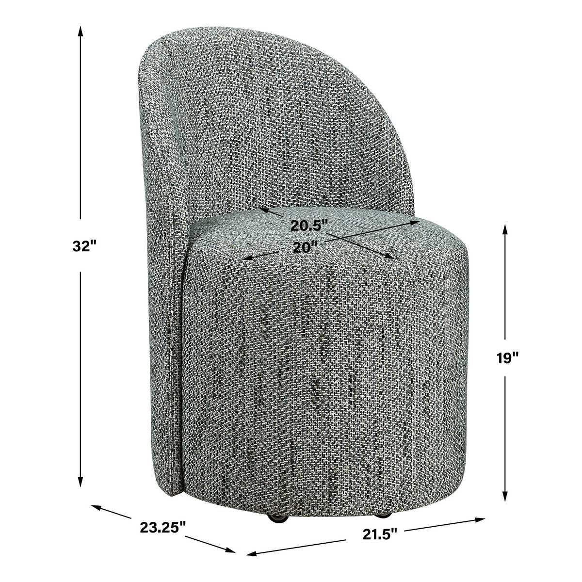 Roll With It Dining Chair, Teal – Furniture by Uttermost | Sutter & Vale