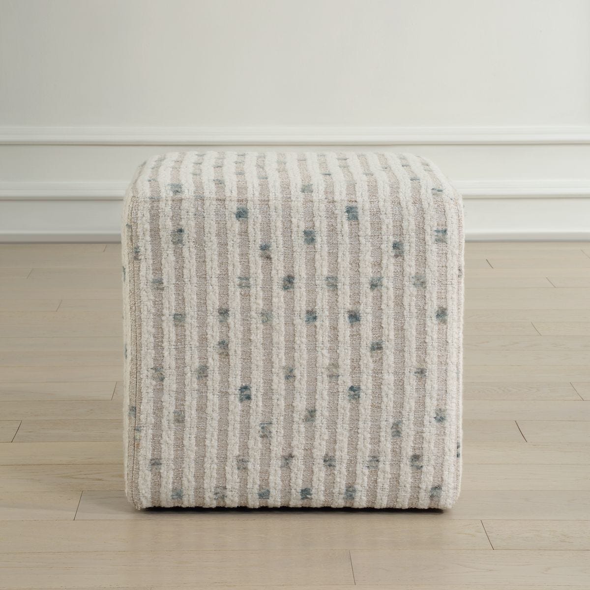 Joie Ottoman, Sea Blue – Furniture by Uttermost | Sutter & Vale