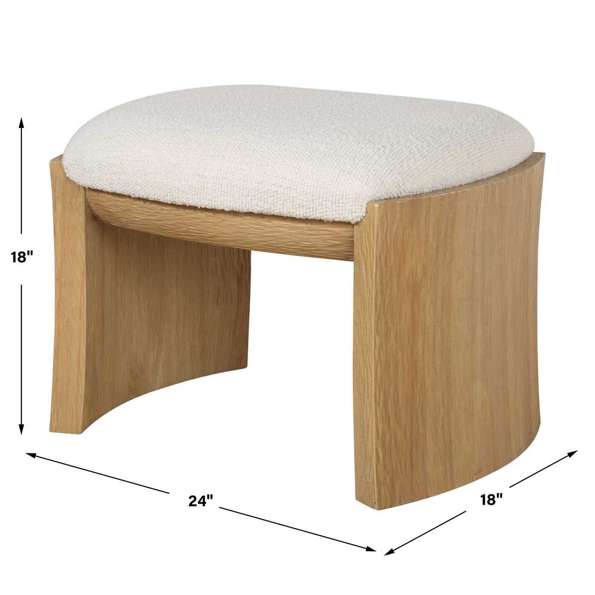 Port Small Bench, Natural – Furniture by Uttermost | Sutter & Vale