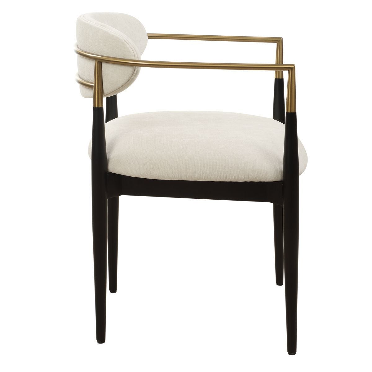 Moxie Dining Arm Chair, Black – Furniture by Uttermost | Sutter & Vale