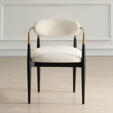 Moxie Dining Arm Chair, Black