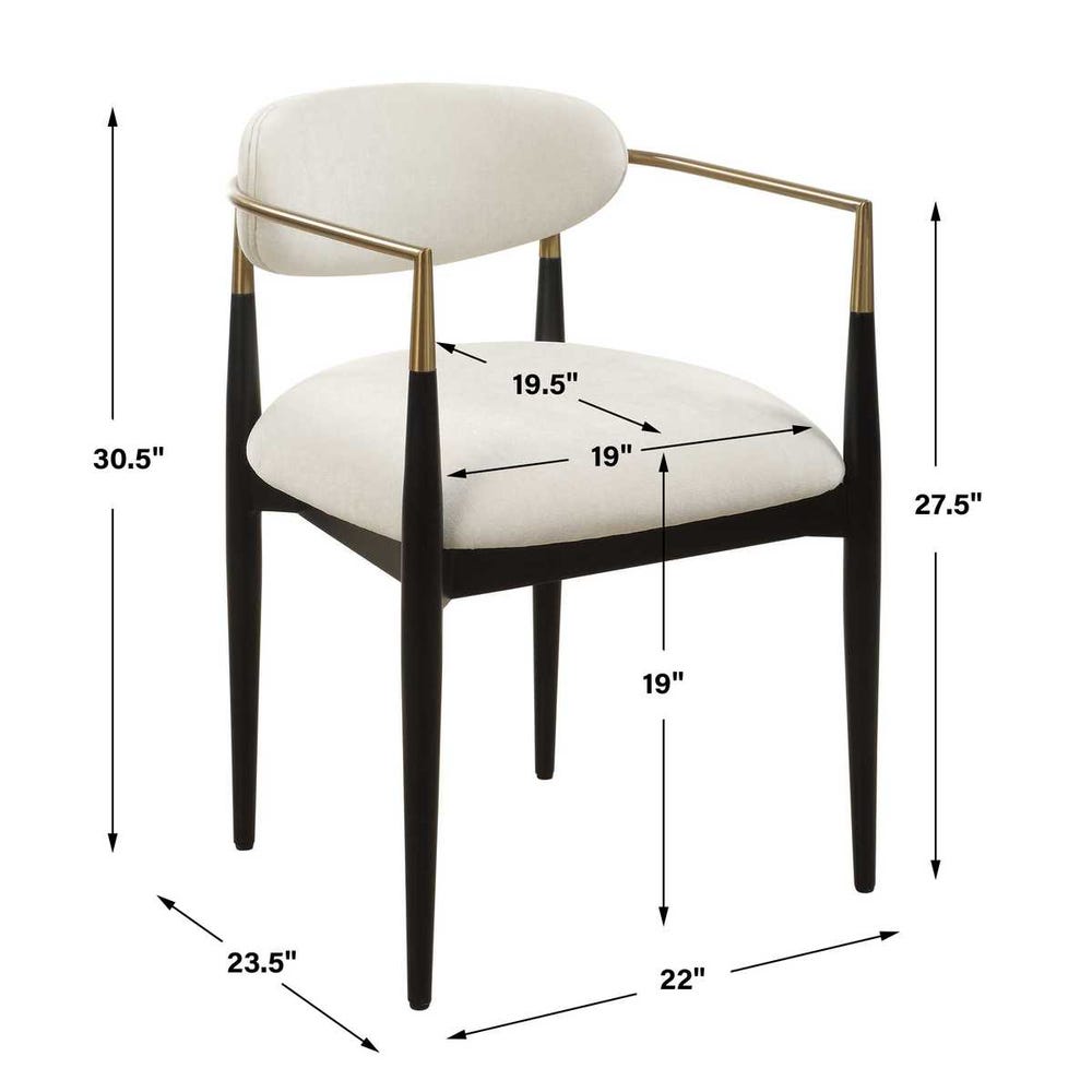 Moxie Dining Arm Chair, Black
