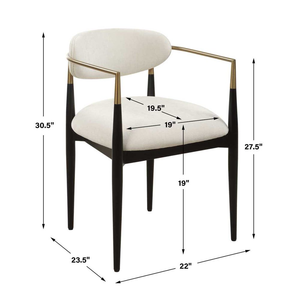 Moxie Dining Arm Chair, Black