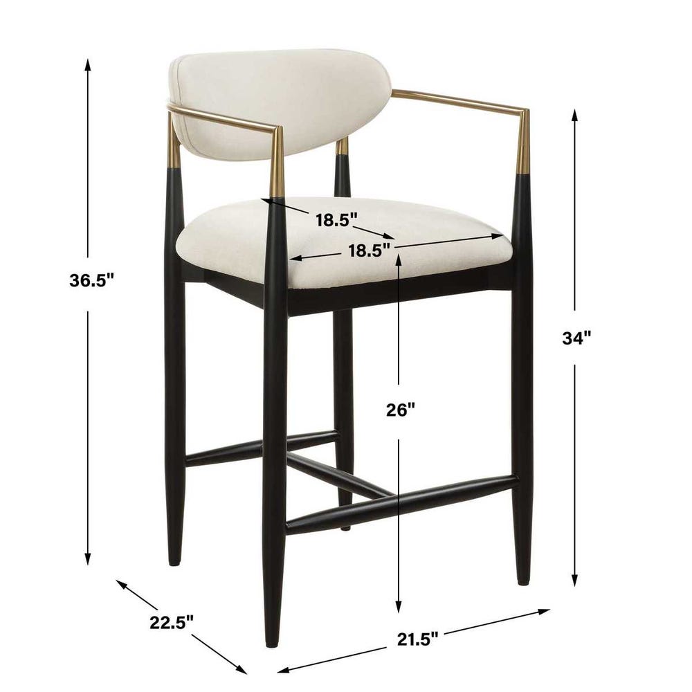 Moxie Counter Stool, Black