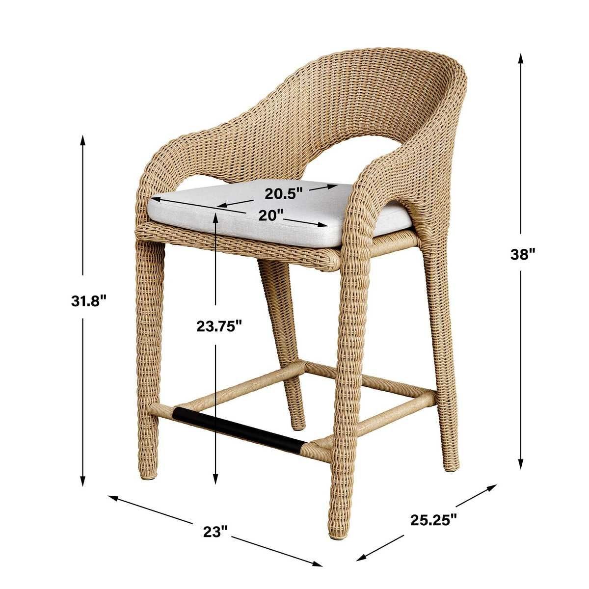 Kavali Outdoor Counter Stool by Uttermost
