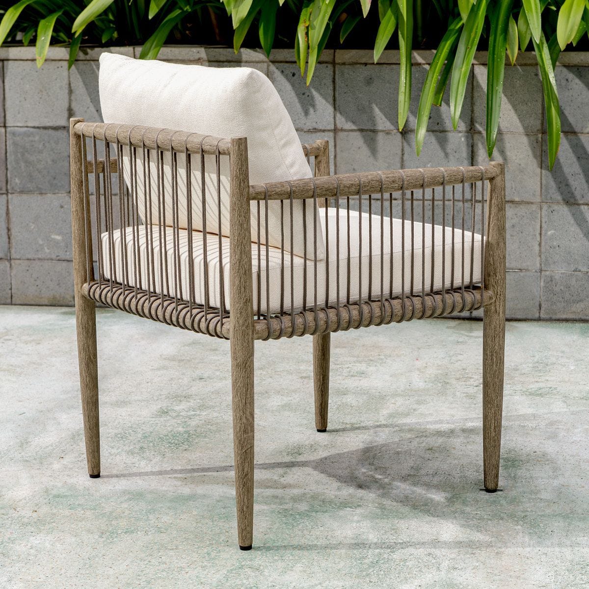 Borneo Outdoor Dining Chair, Oyster – Furniture by Uttermost | Sutter & Vale