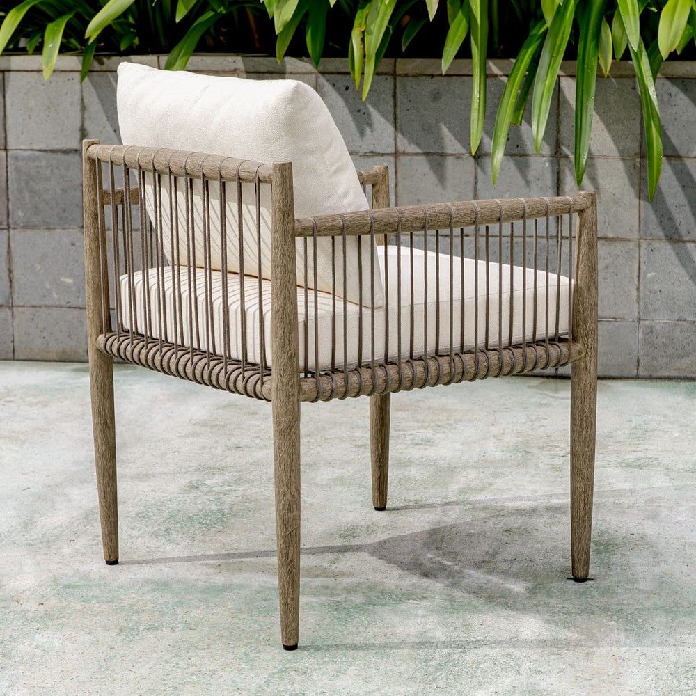 Borneo Outdoor Dining Chair, Oyster