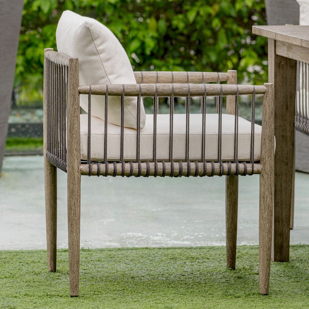 Borneo Outdoor Dining Chair, Oyster