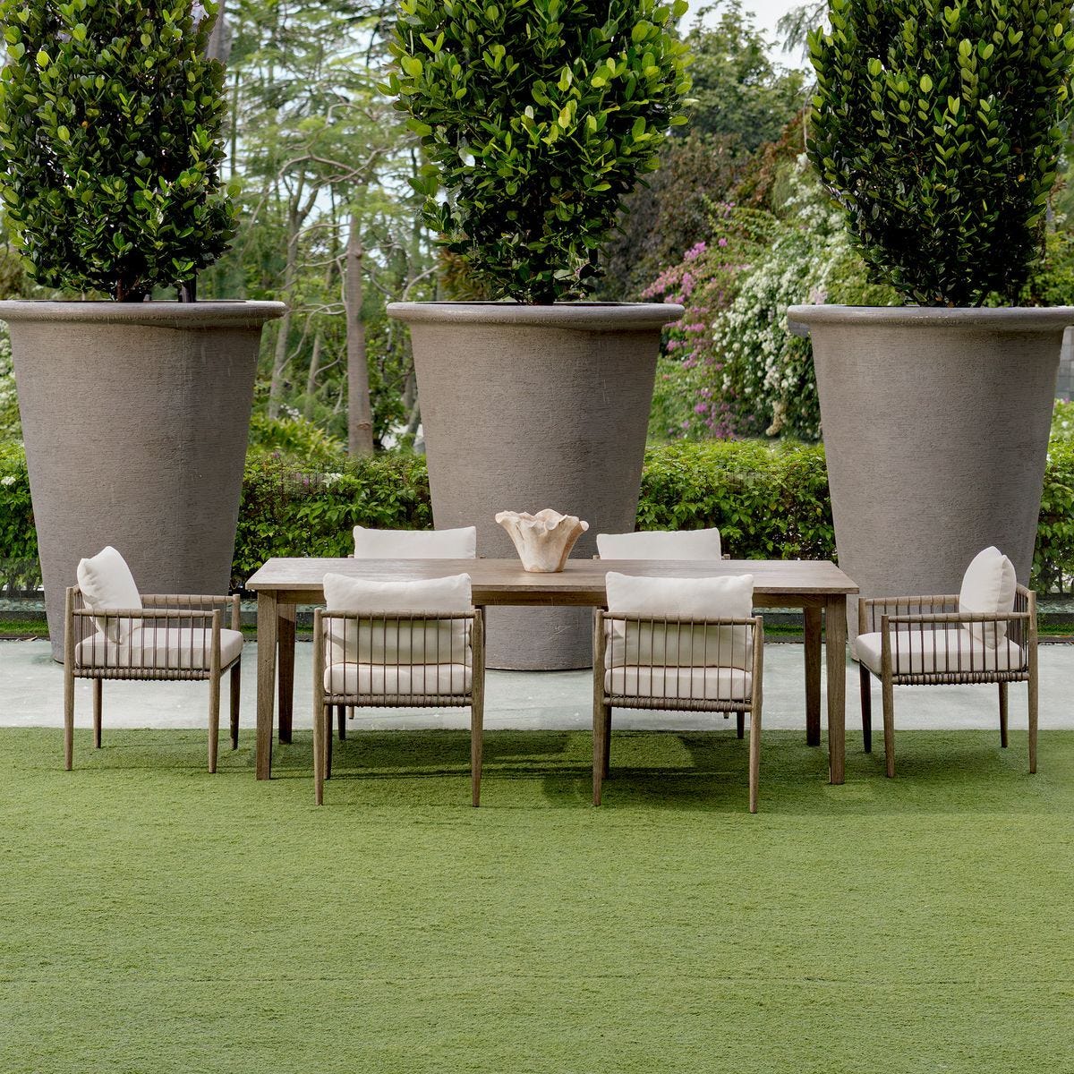 Borneo Outdoor Dining Chair, Oyster by Uttermost