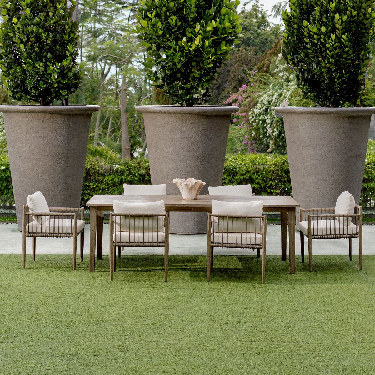 Borneo Outdoor Dining Chair, Oyster