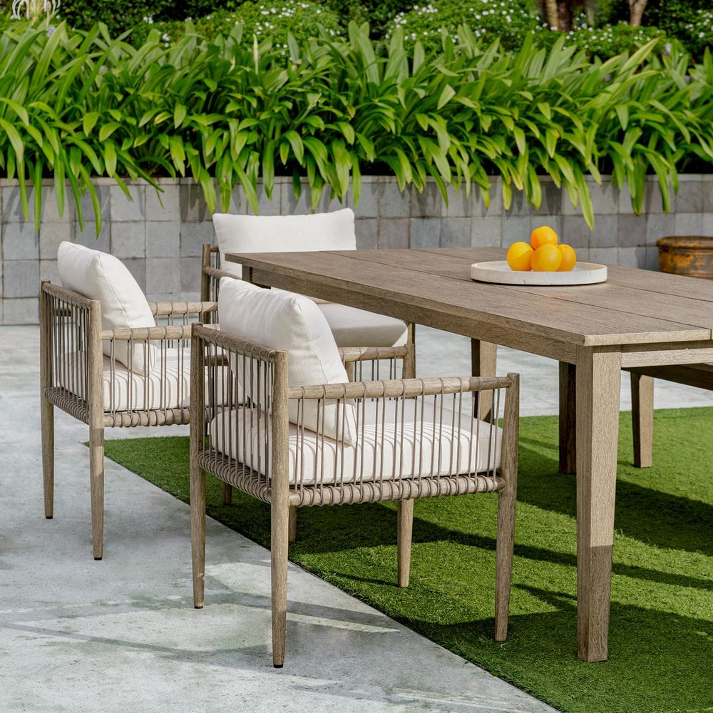 Borneo Outdoor Dining Chair, Oyster