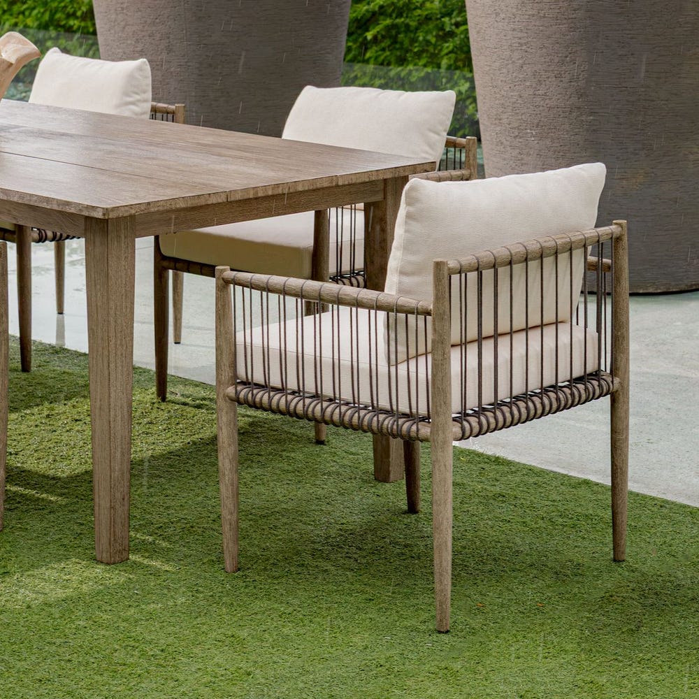Borneo Outdoor Dining Chair, Oyster