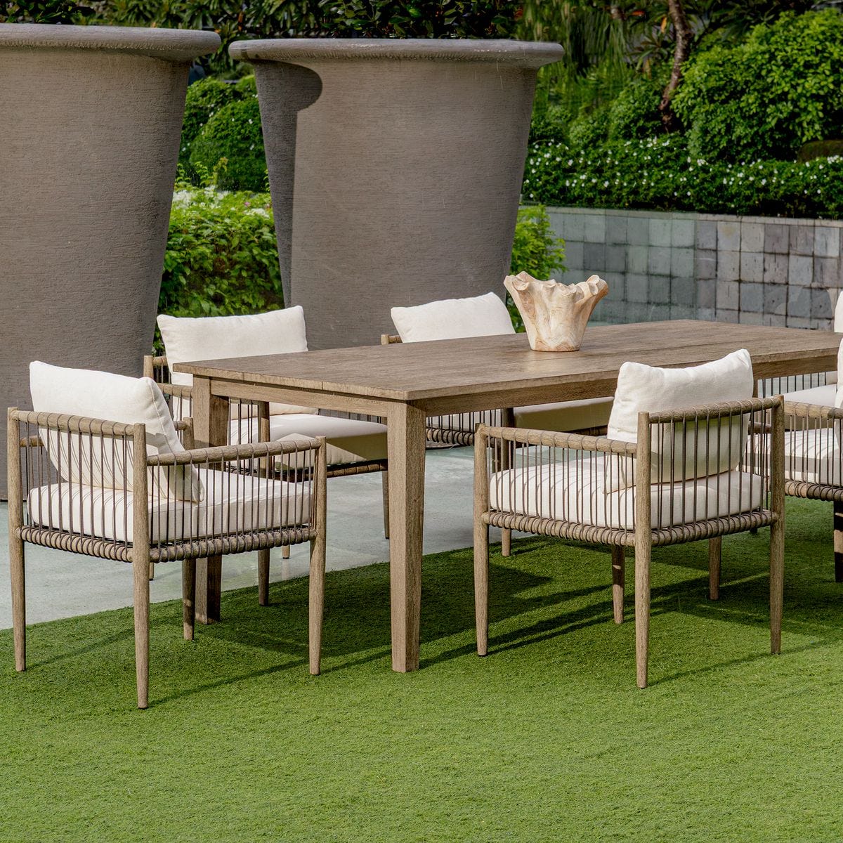 Borneo Outdoor Dining Chair, Oyster