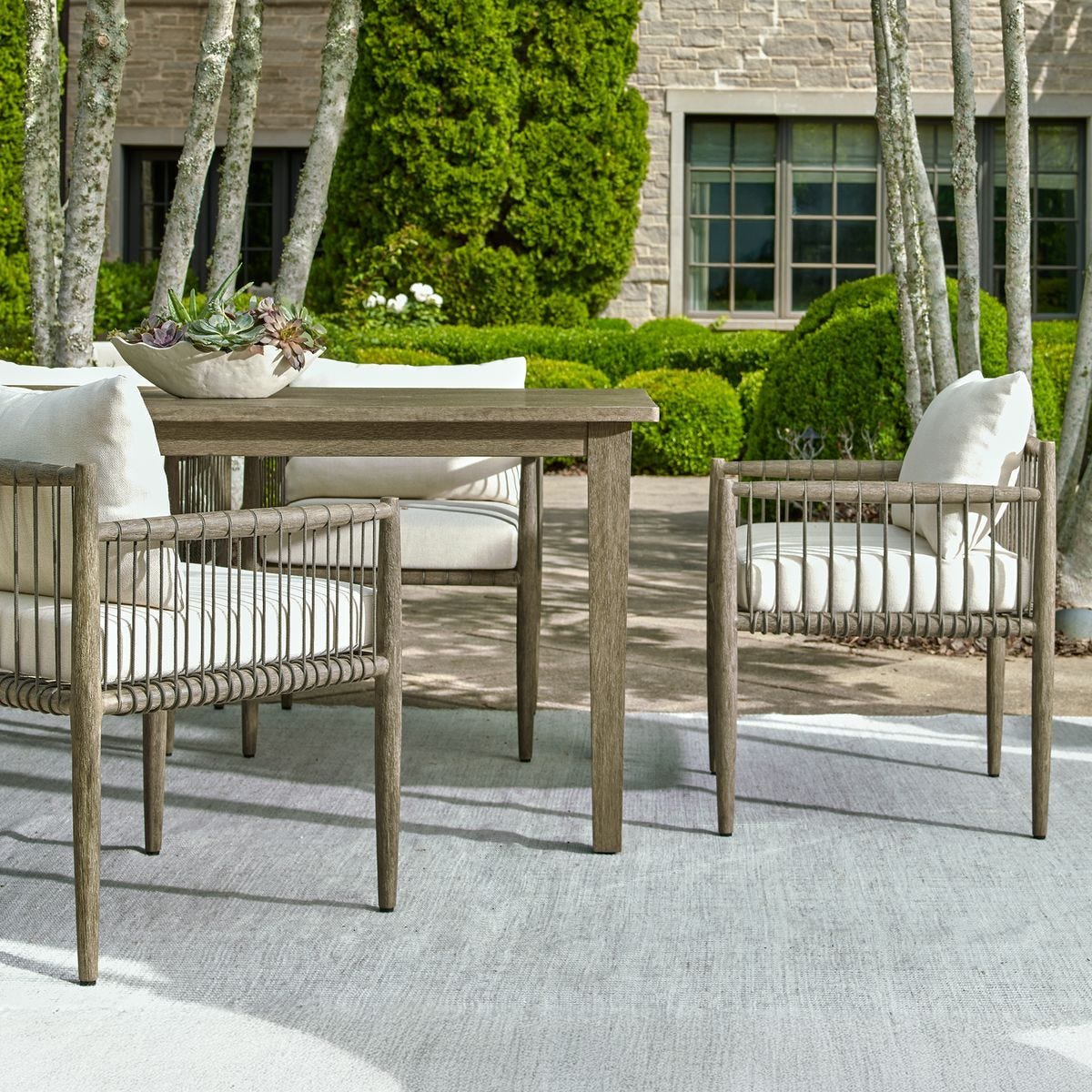 Borneo Outdoor Dining Chair, Oyster – Furniture by Uttermost | Sutter & Vale