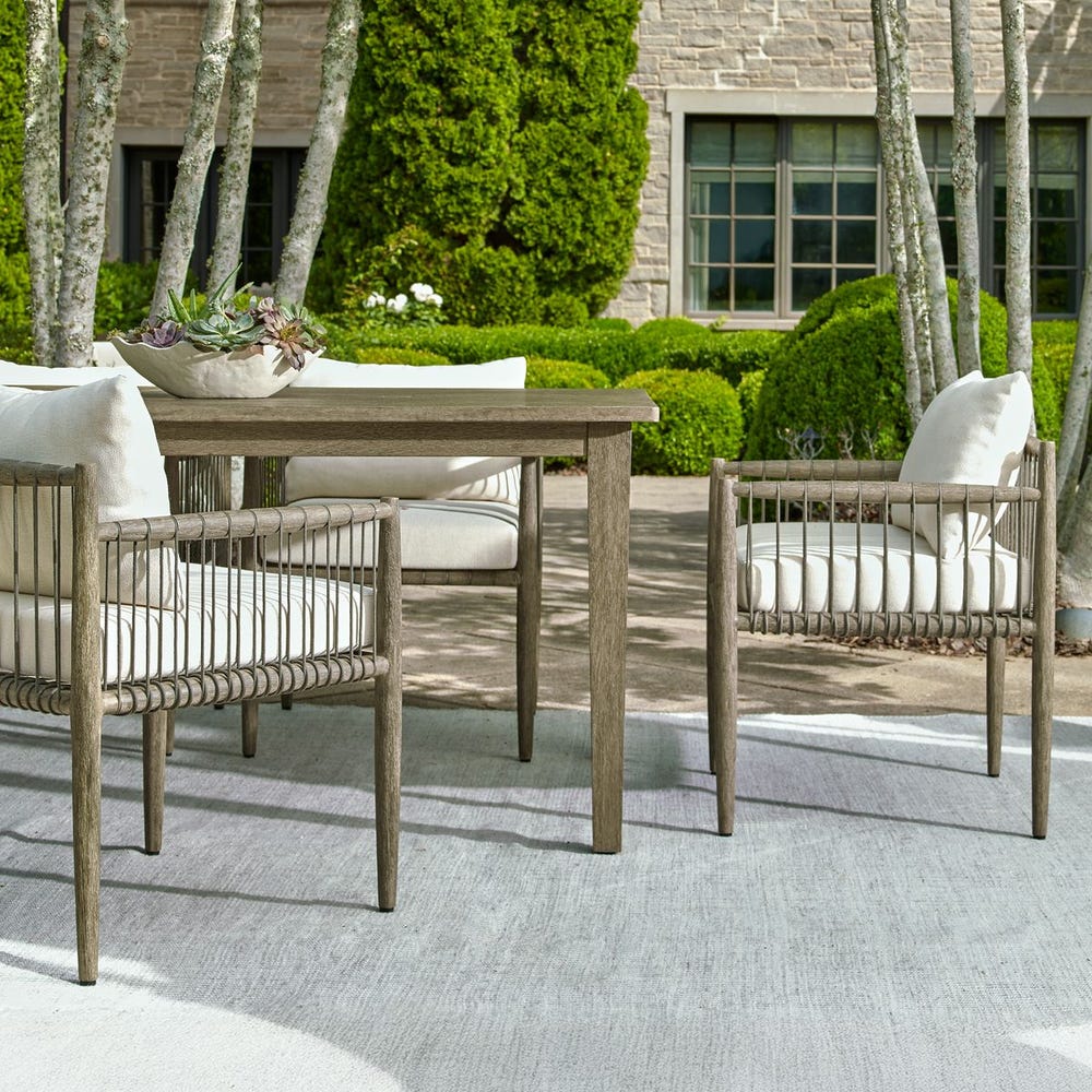 Borneo Outdoor Dining Chair, Oyster
