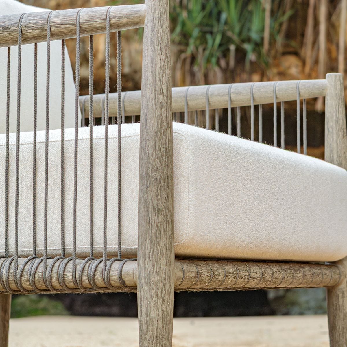 Borneo Outdoor Lounge Chair, Oyster