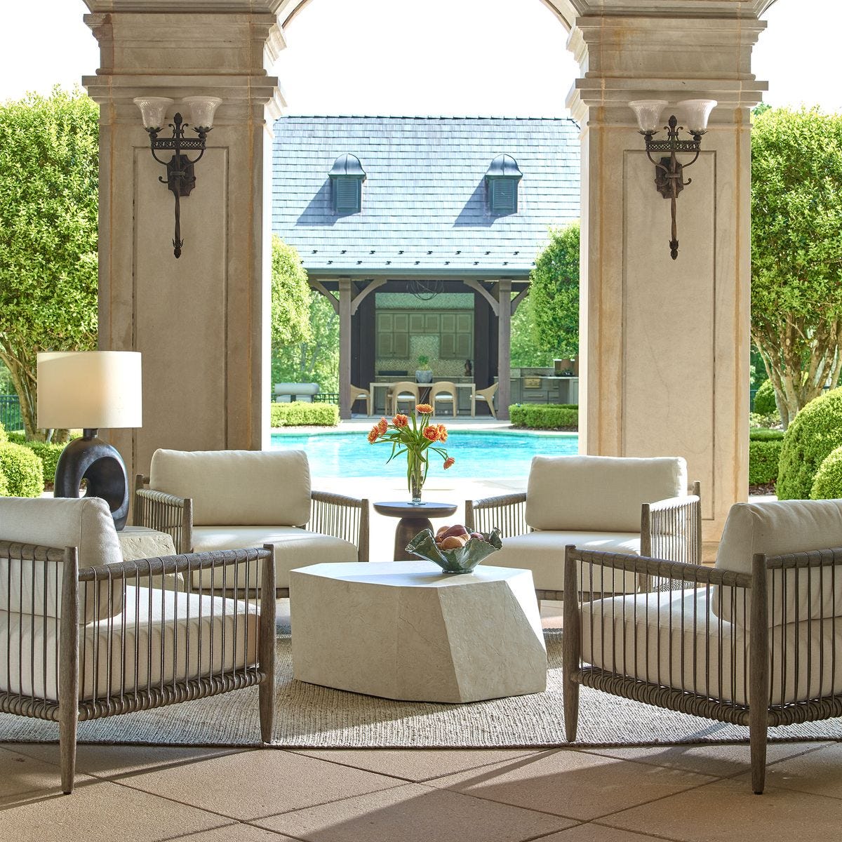 Borneo Outdoor Lounge Chair, Oyster
