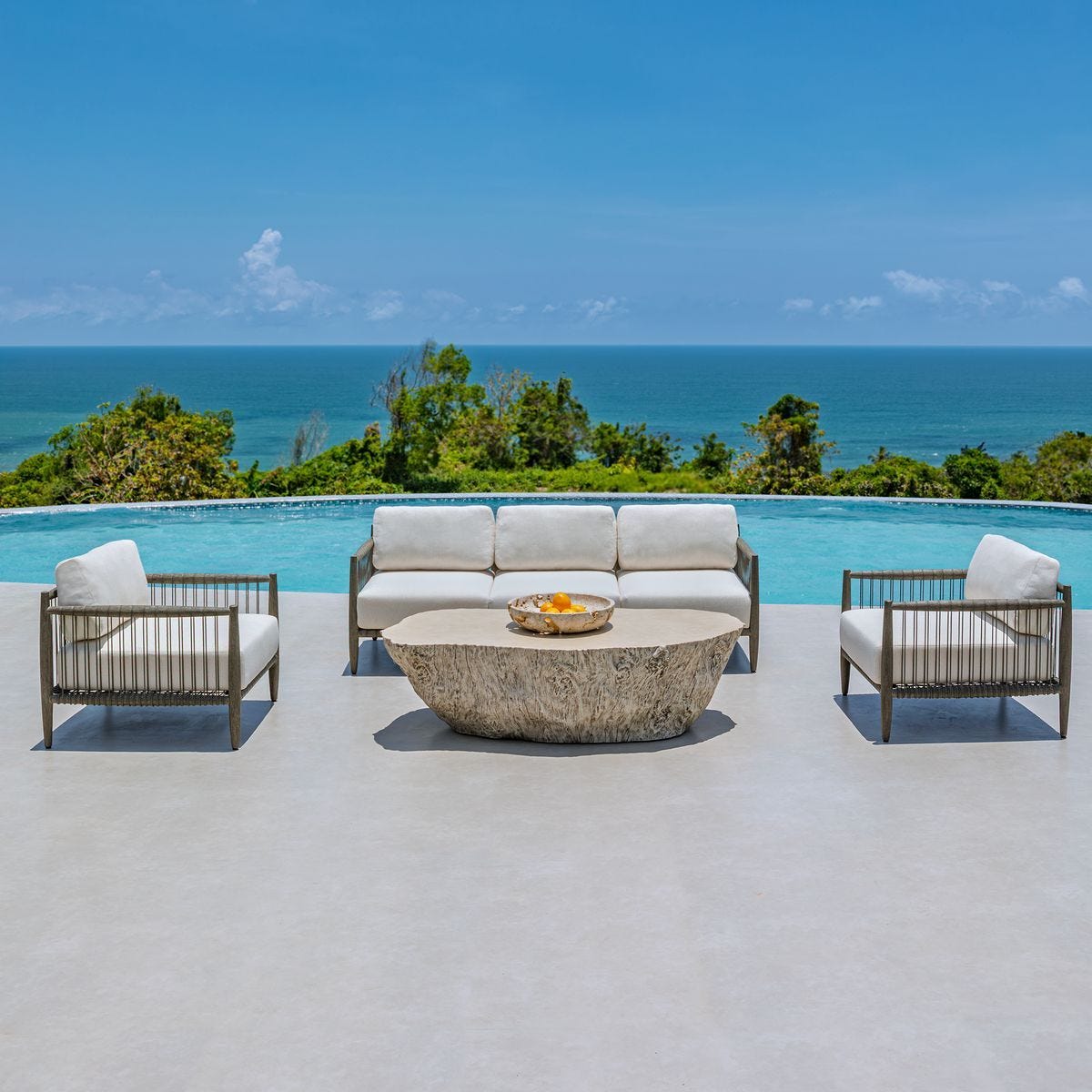 Borneo Outdoor Lounge Chair, Oyster – Furniture by Uttermost | Sutter & Vale