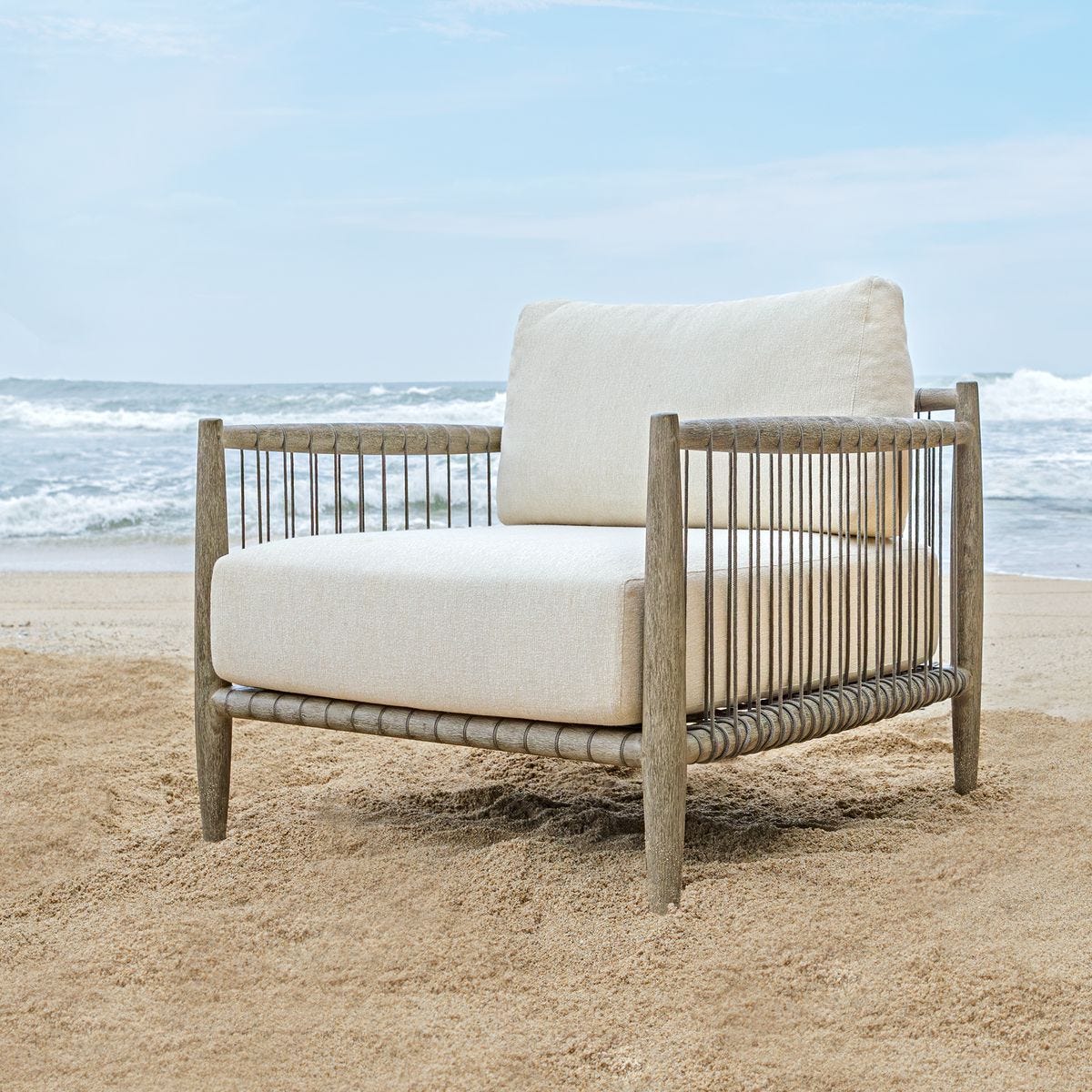 Borneo Outdoor Lounge Chair, Oyster – Furniture by Uttermost | Sutter & Vale