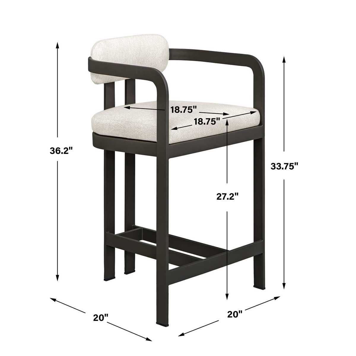 Kalmar Outdoor Counter Stool – Furniture by Uttermost | Sutter & Vale
