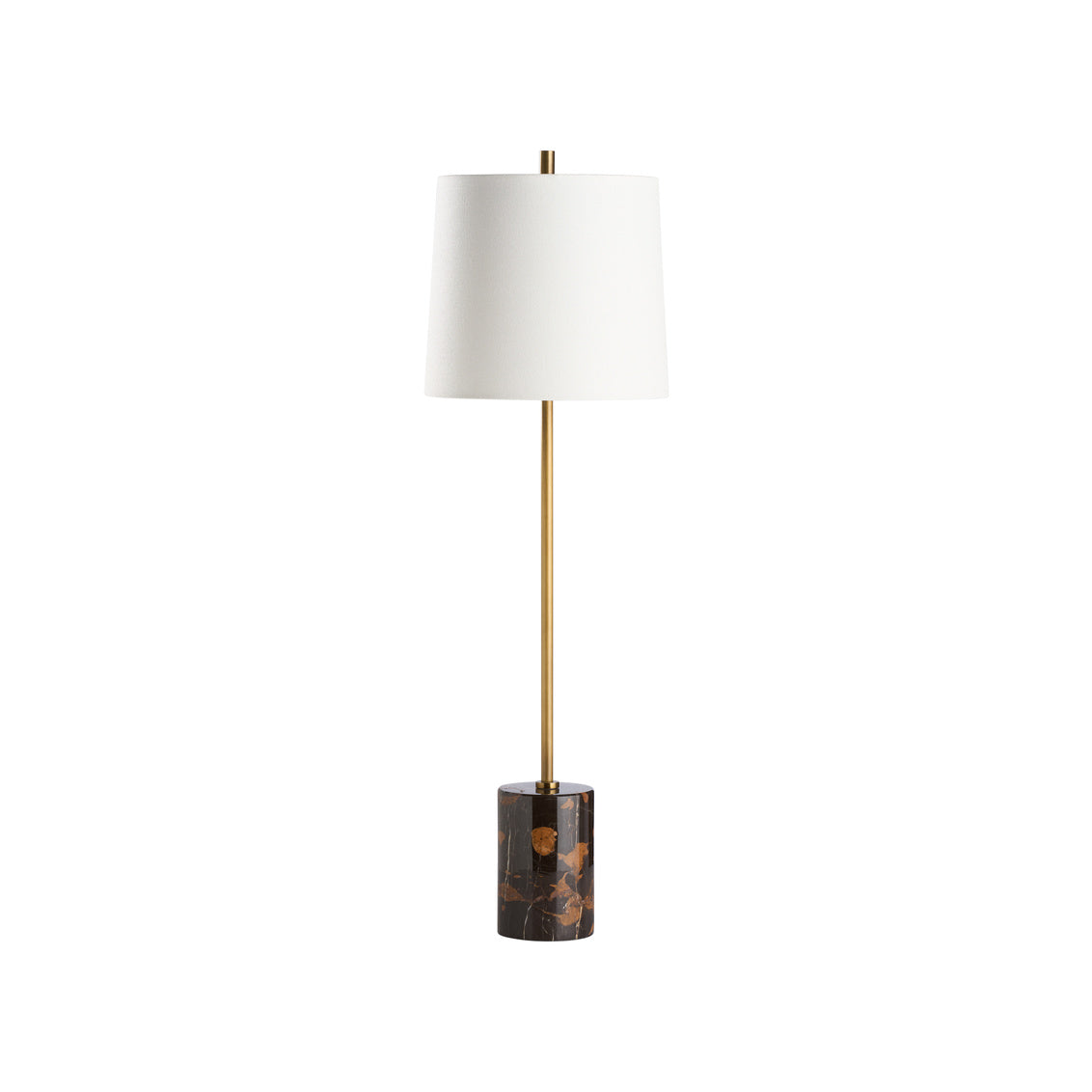 Lambeth Table Lamp-Brown Marble