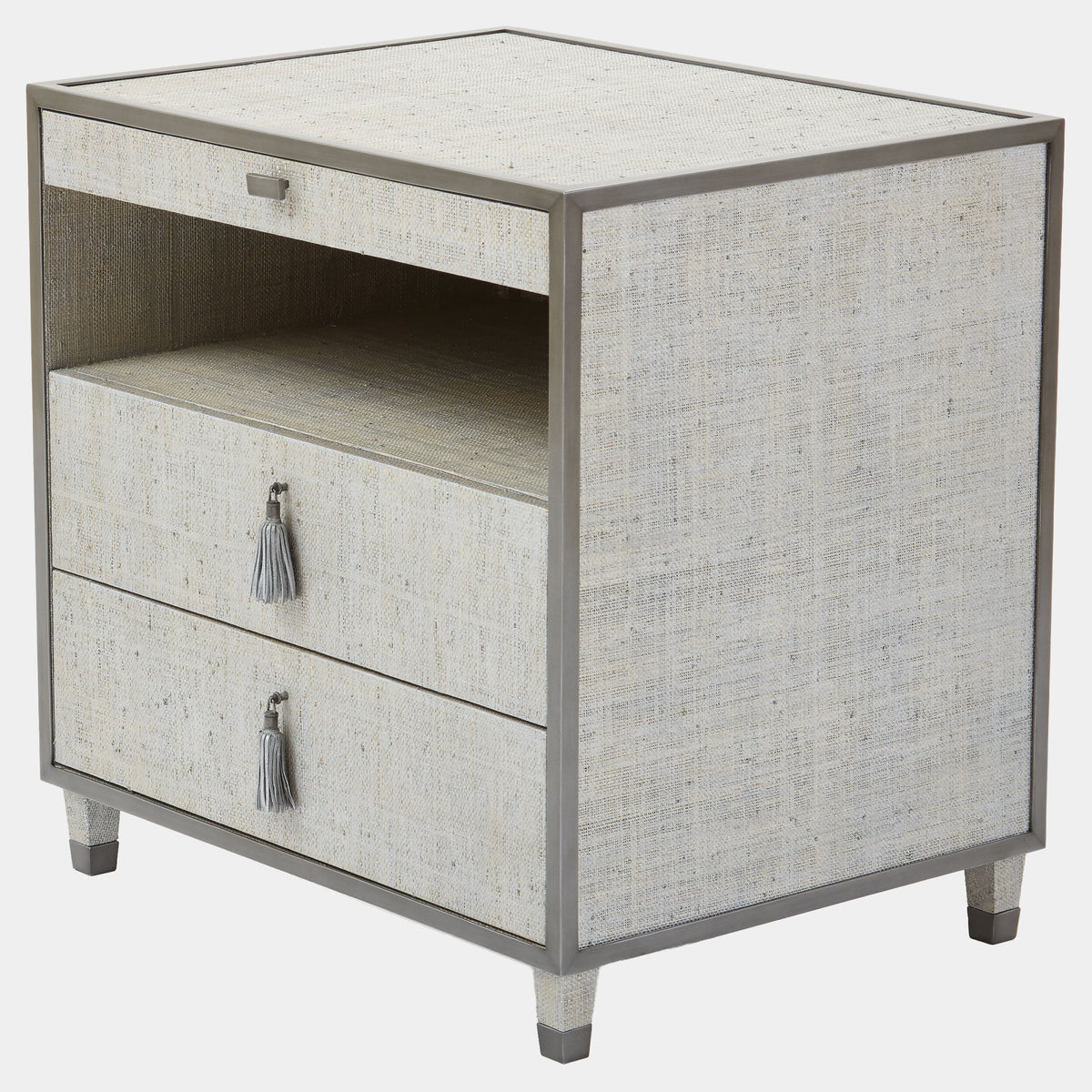 Argento Glass for Ann Gish Bedside Chest