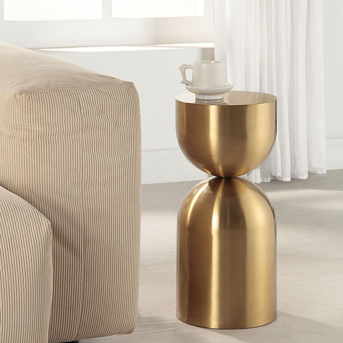 Golden Vessel Accent Table – Furniture by Uttermost | Sutter & Vale