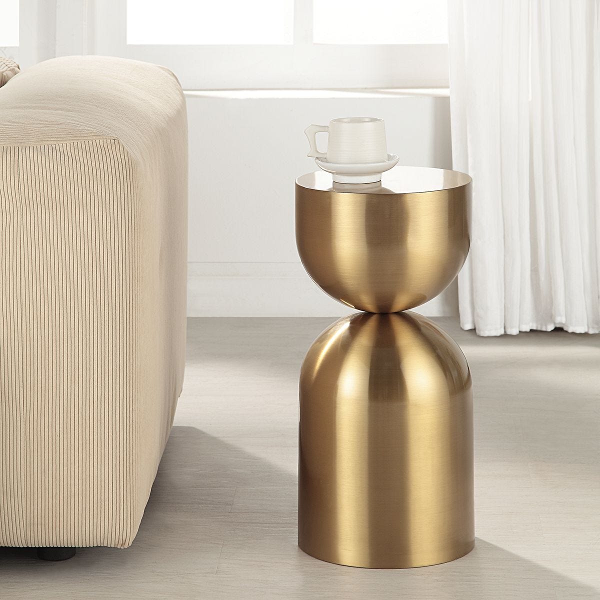 Golden Vessel Accent Table – Furniture by Uttermost | Sutter & Vale