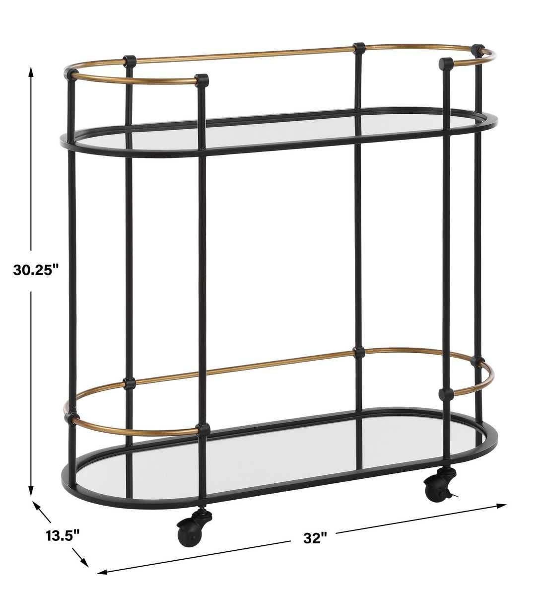 Andre Bar Cart – Furniture by Uttermost | Sutter & Vale