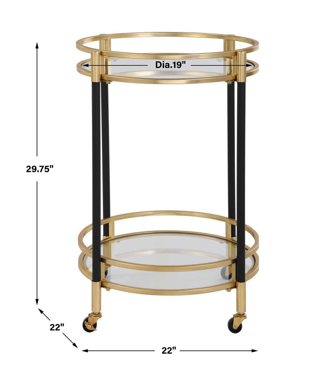 Dolly Bar Cart – Furniture by Uttermost | Sutter & Vale