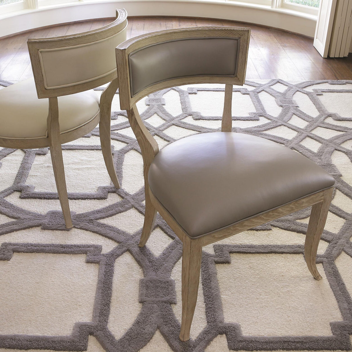 Klismos Chair-Gray Leather