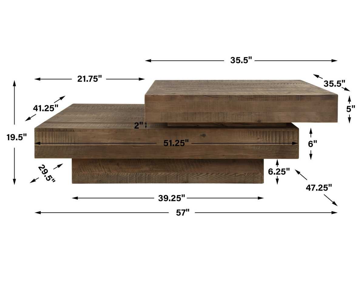 Rustic Planes Coffee Table – Furniture by Uttermost | Sutter & Vale