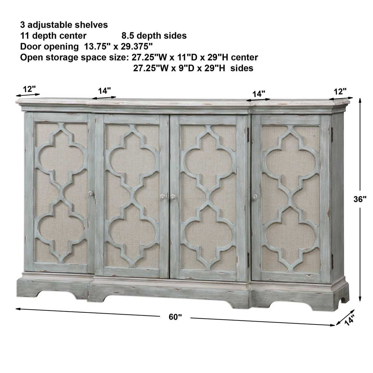 Sophie 4 Door Cabinet – Furniture by Uttermost | Sutter & Vale