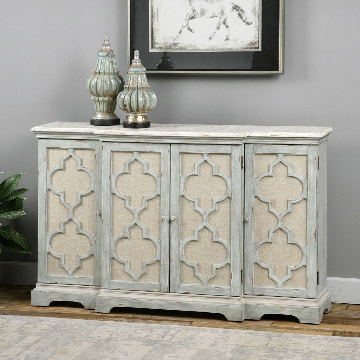 Sophie 4 Door Cabinet – Furniture by Uttermost | Sutter & Vale
