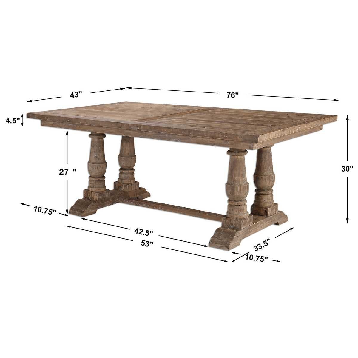 Stratford Rectangle Dining Table – Furniture by Uttermost | Sutter & Vale