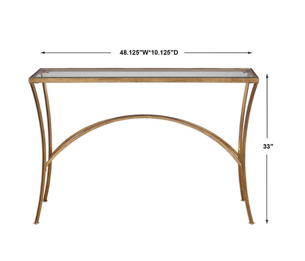 Alayna Console Table, Gold – Furniture by Uttermost | Sutter & Vale