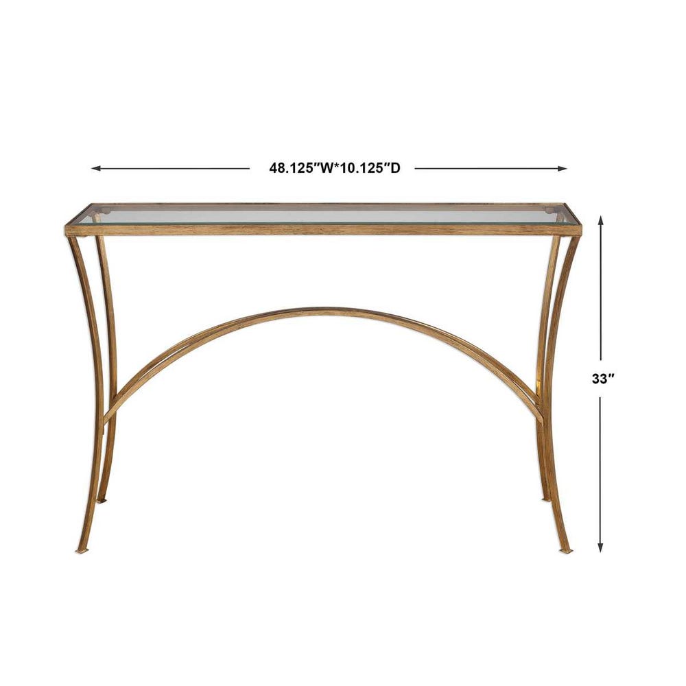 Alayna Console Table, Gold