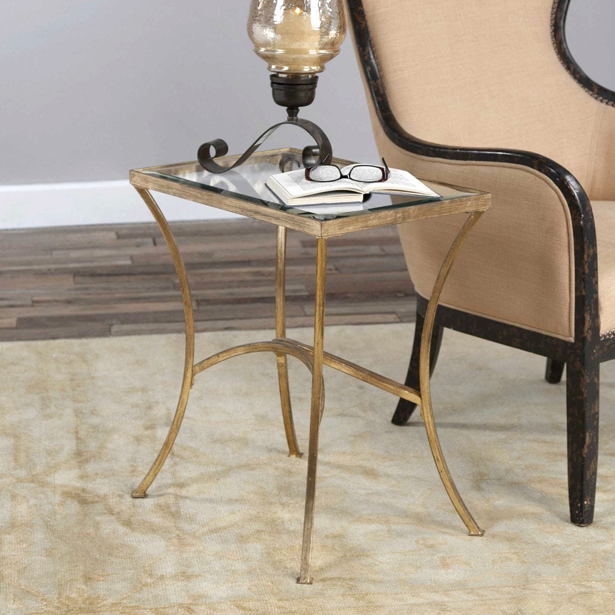 Alayna End Table, Gold – Furniture by Uttermost | Sutter & Vale