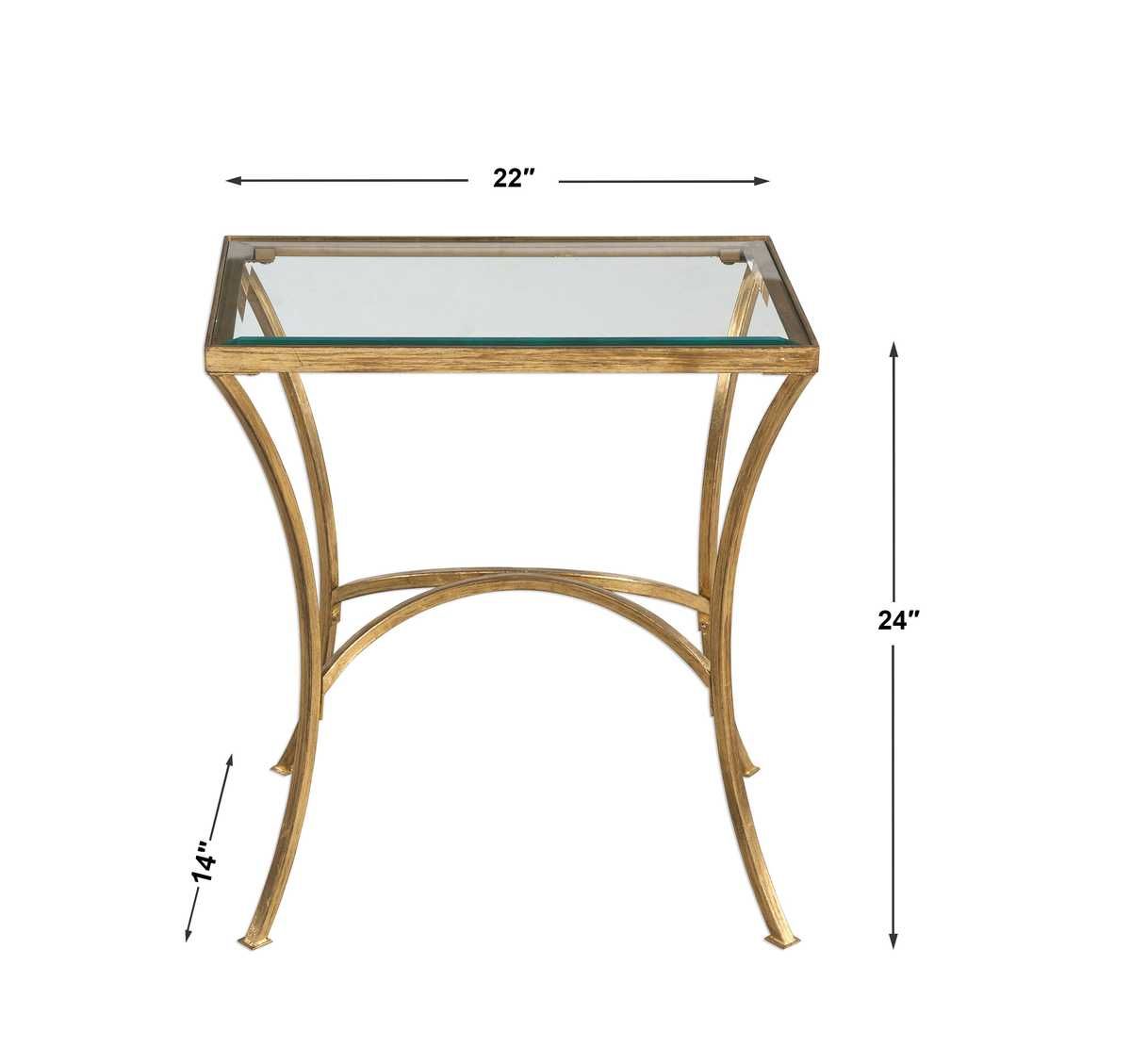 Alayna End Table, Gold – Furniture by Uttermost | Sutter & Vale