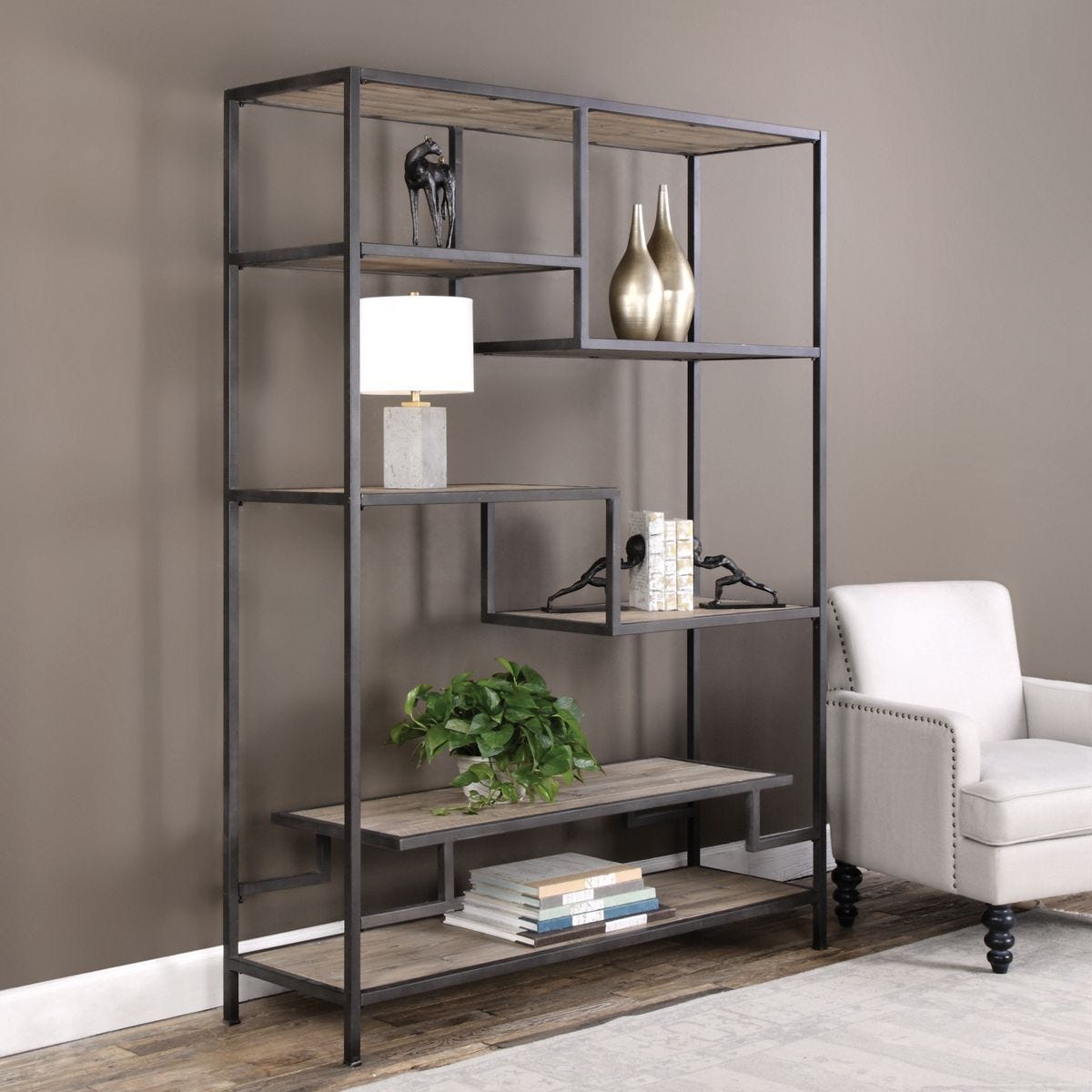 Sherwin Etagere, 2 Cartons – Furniture by Uttermost | Sutter & Vale