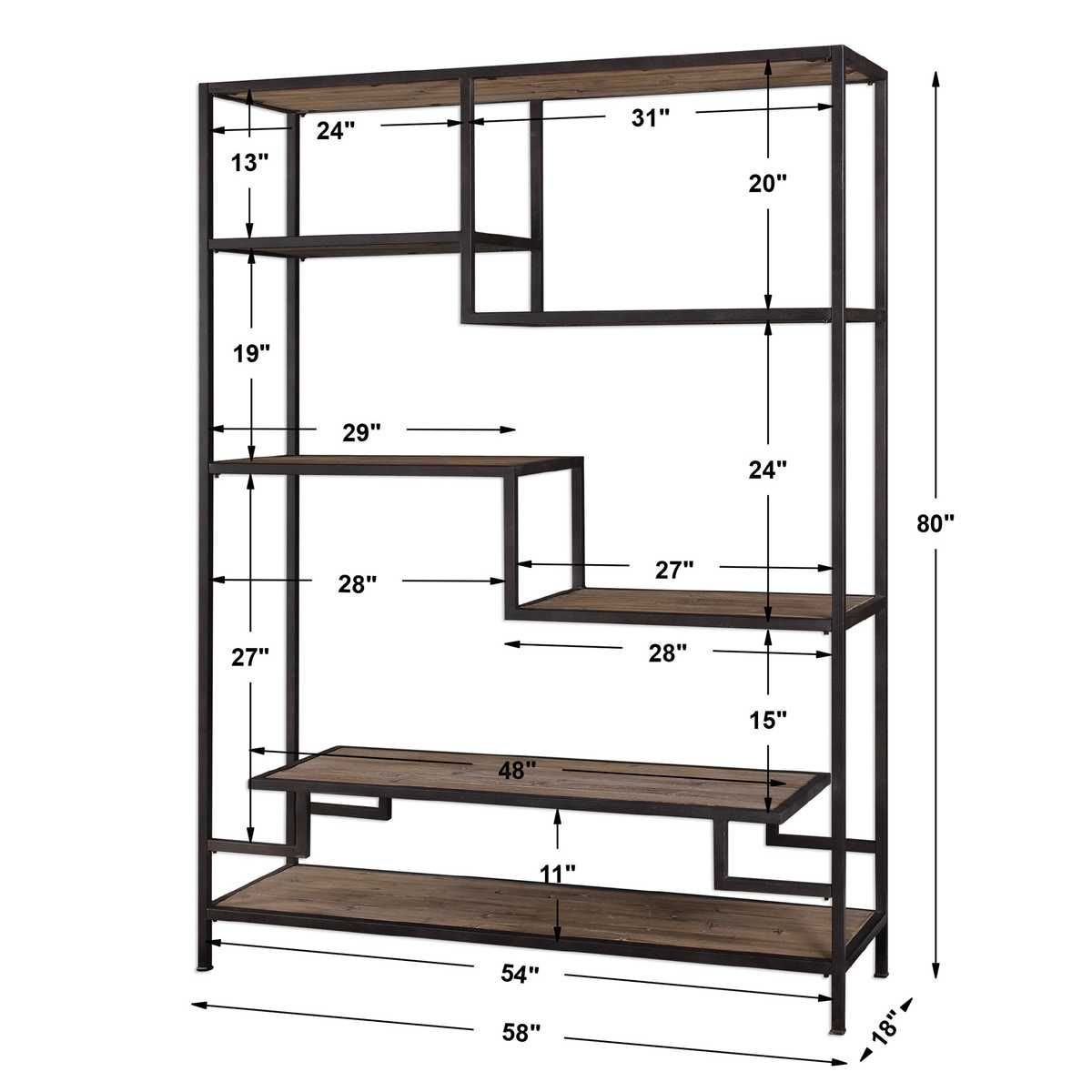 Sherwin Etagere, 2 Cartons – Furniture by Uttermost | Sutter & Vale