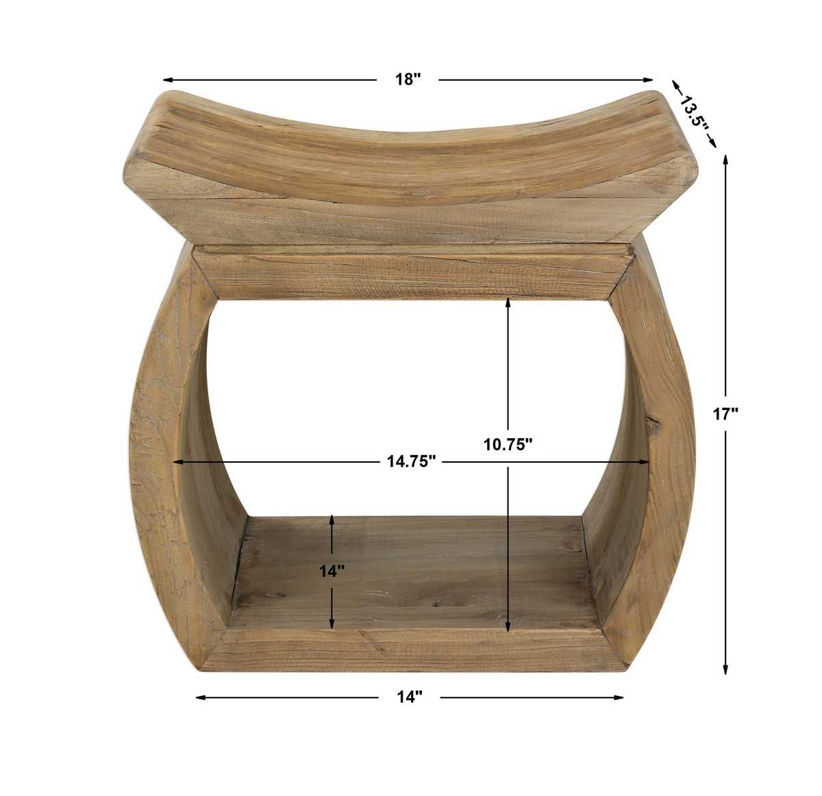 Connor Small Bench, Natural – Furniture by Uttermost | Sutter & Vale