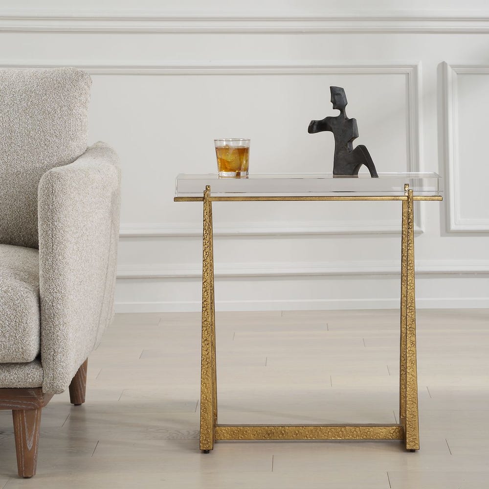 Midas Accent Table, Gold