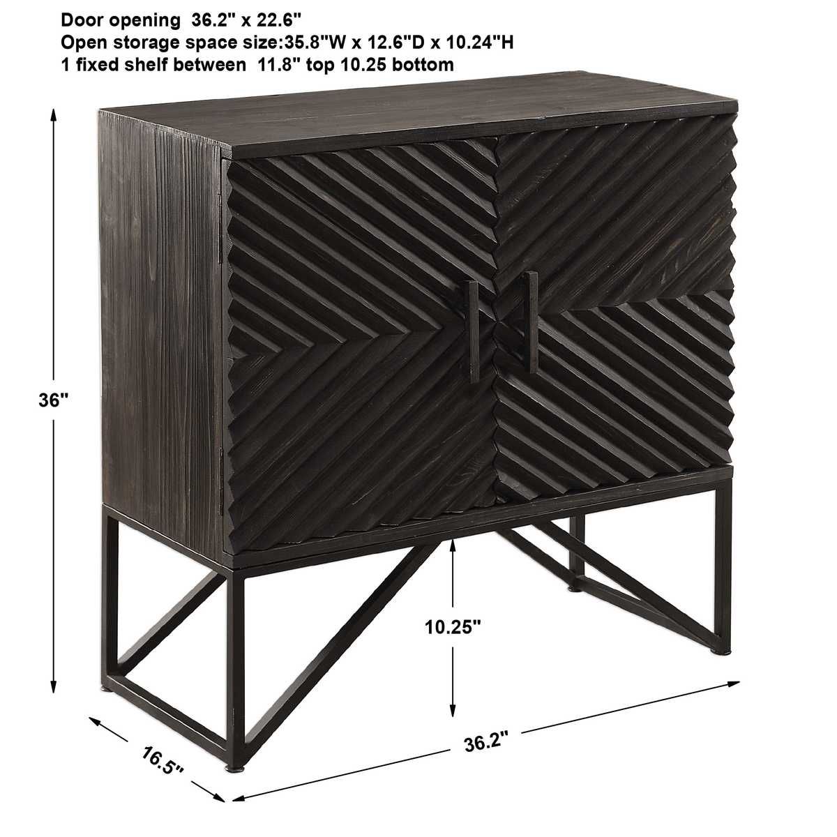 Zadie 2 Door Cabinet – Furniture by Uttermost | Sutter & Vale