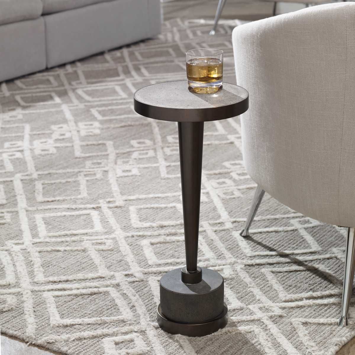 Masika Drink Table, Bronze – Furniture by Uttermost | Sutter & Vale