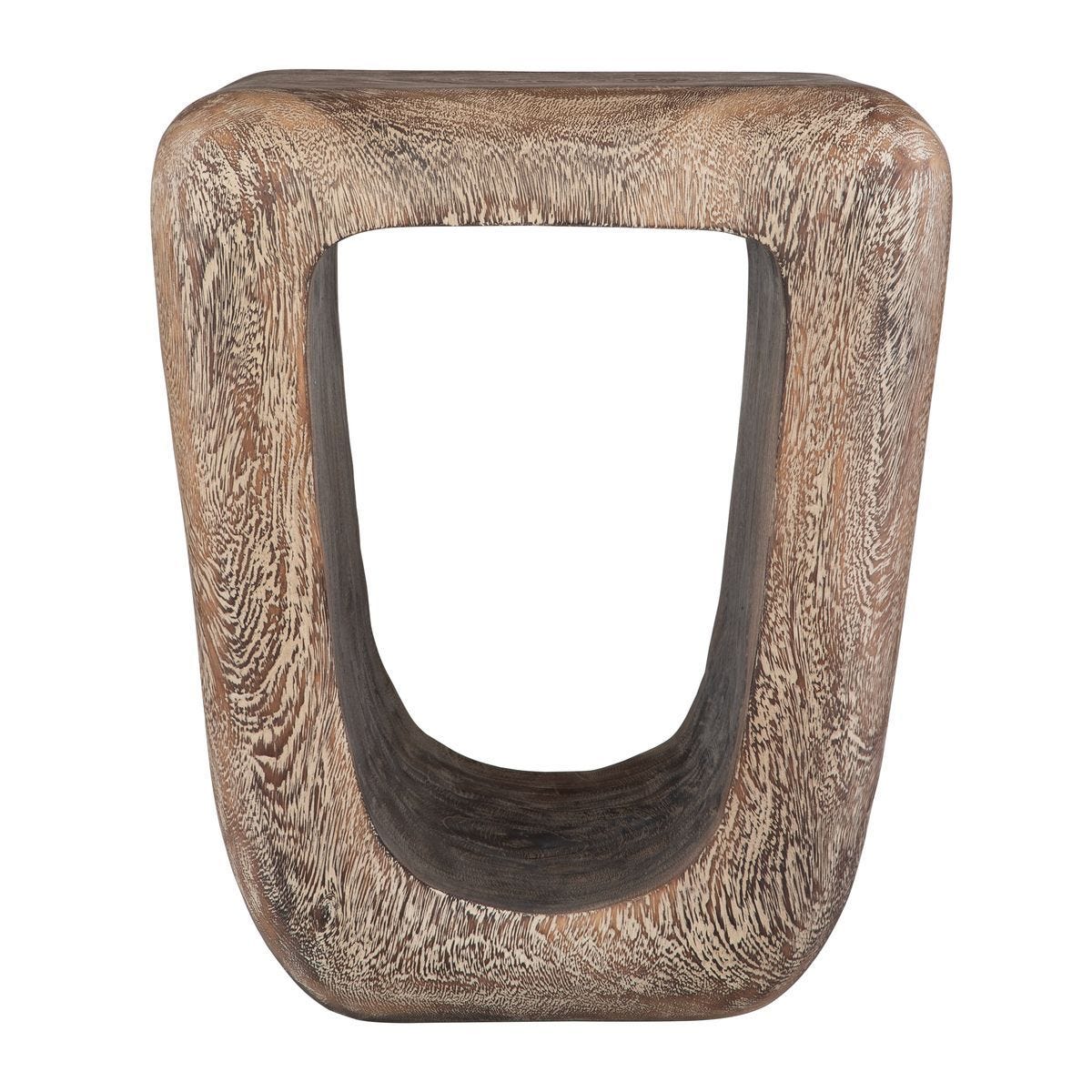 Loophole Accent Stool, Bleached Wash – Furniture by Uttermost | Sutter & Vale