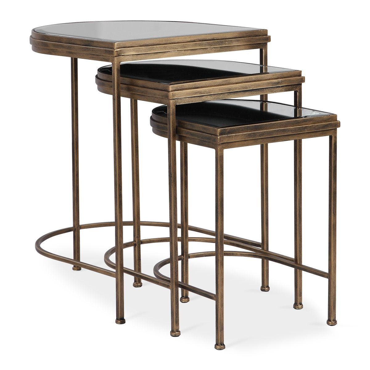 India Nesting Tables, Gold, S/3 – Furniture by Uttermost | Sutter & Vale