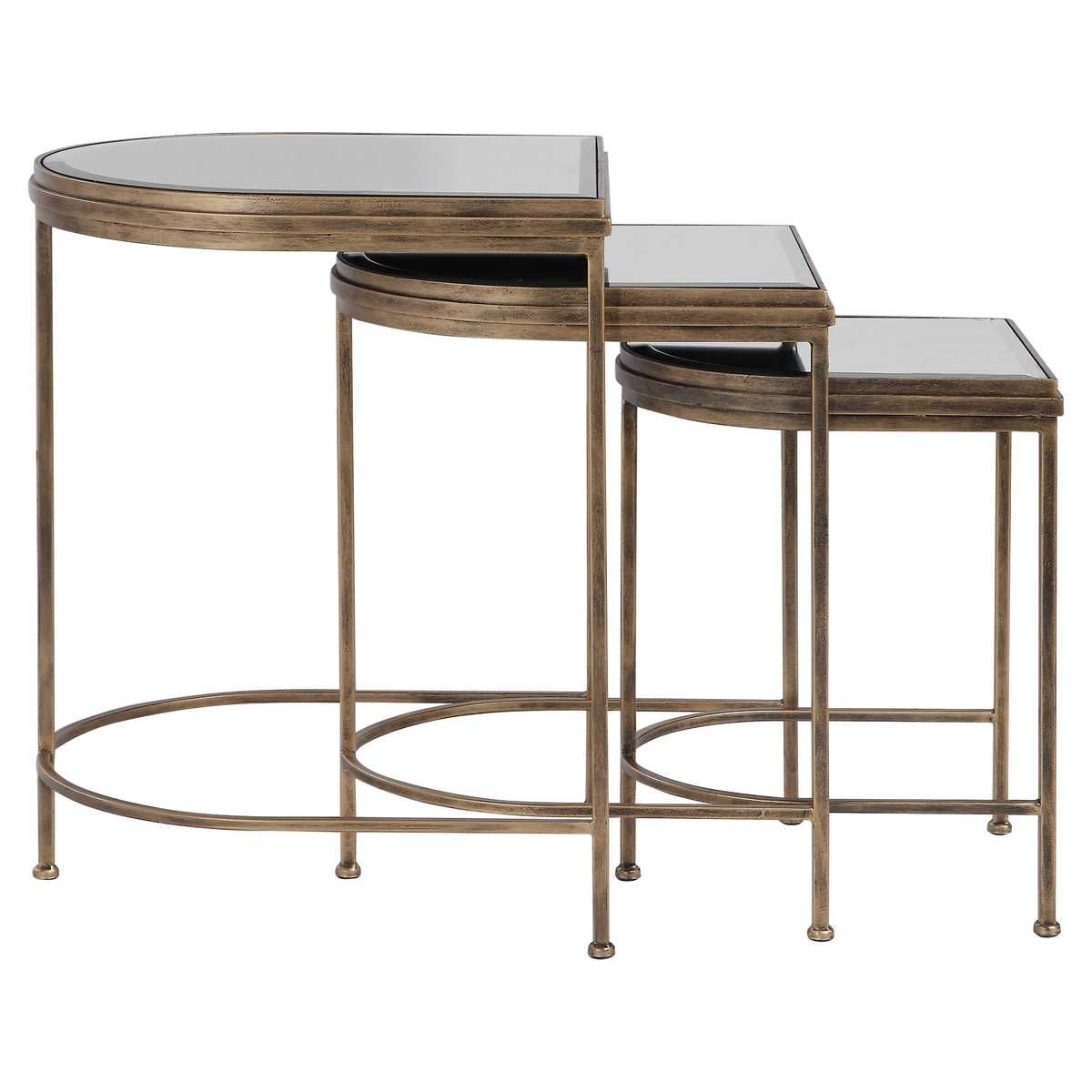 India Nesting Tables, Gold, S/3 – Furniture by Uttermost | Sutter & Vale