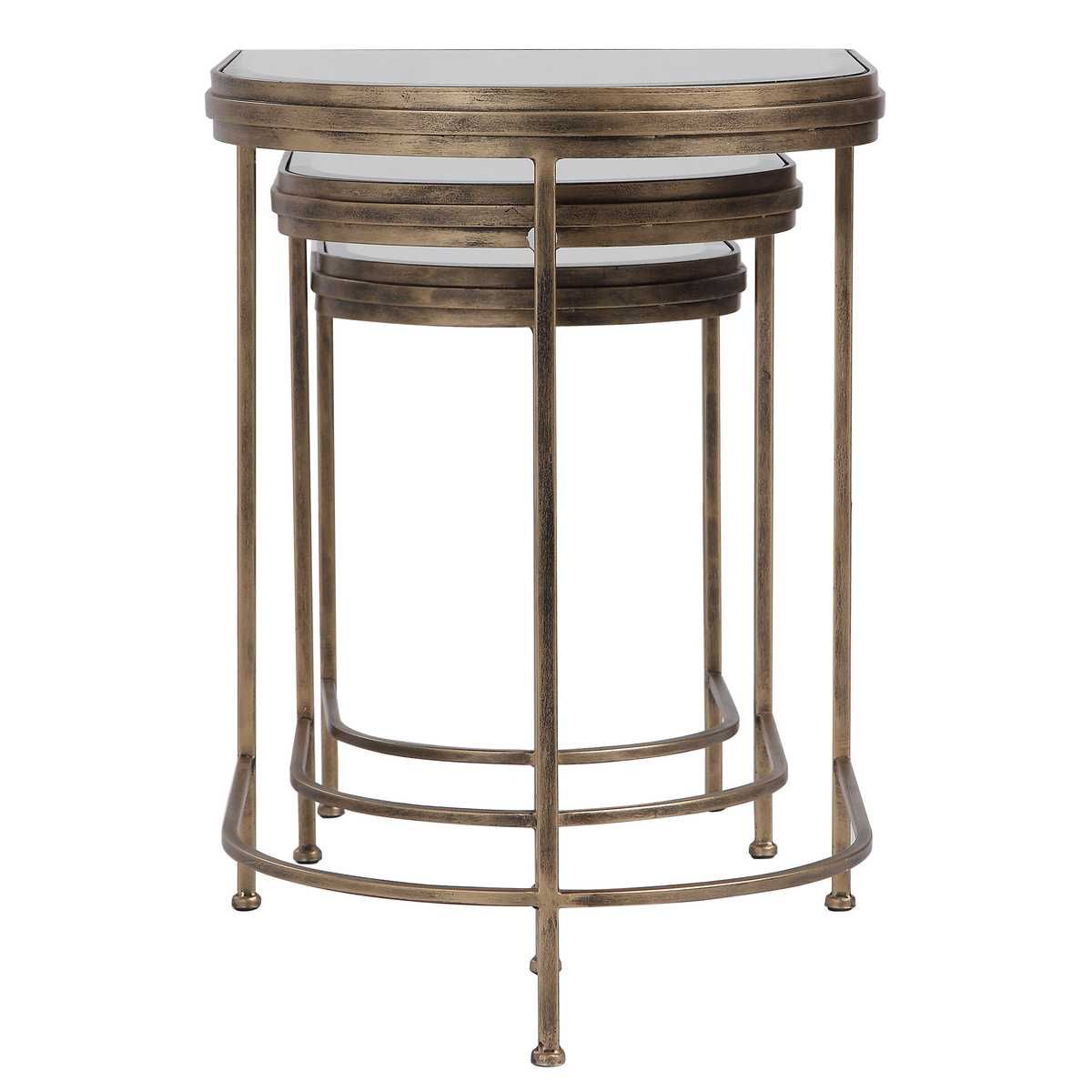 India Nesting Tables, Gold, S/3 – Furniture by Uttermost | Sutter & Vale