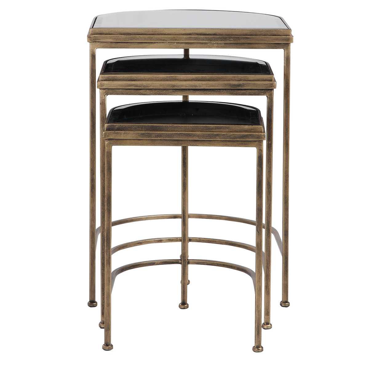 India Nesting Tables, Gold, S/3 – Furniture by Uttermost | Sutter & Vale